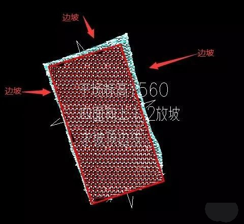 CASS怎樣快速算出邊坡坡頂（腳）線？